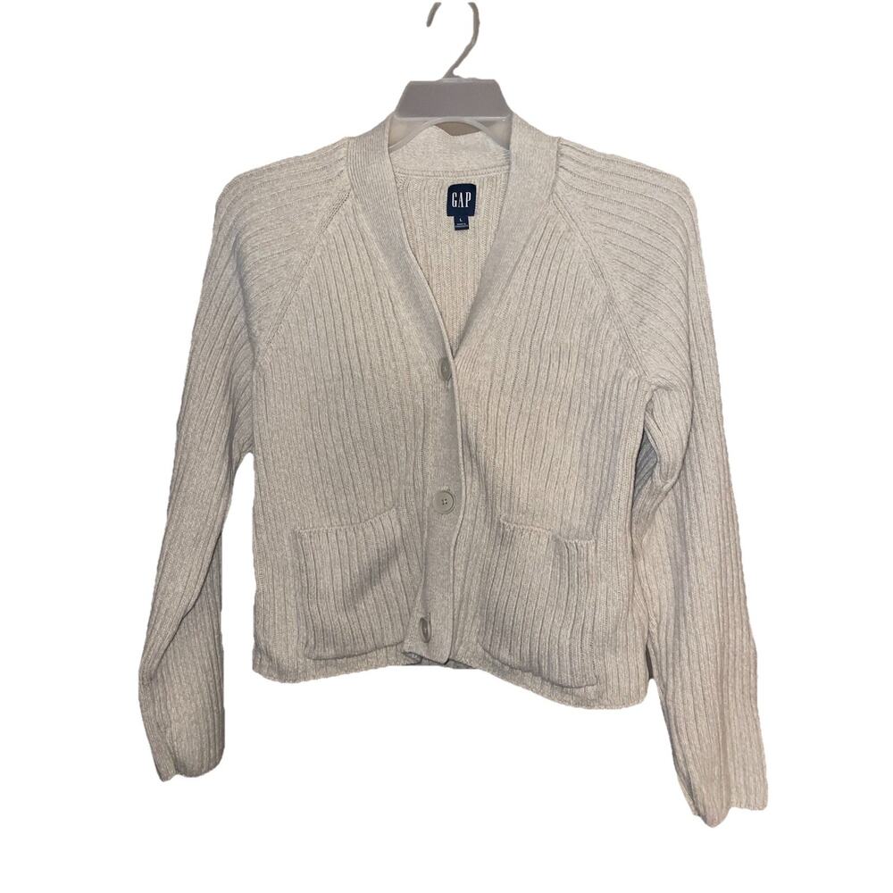 Vintage Y2K Heavy Thick Cotton Knit Button Up Sweater Women’s Sz Large